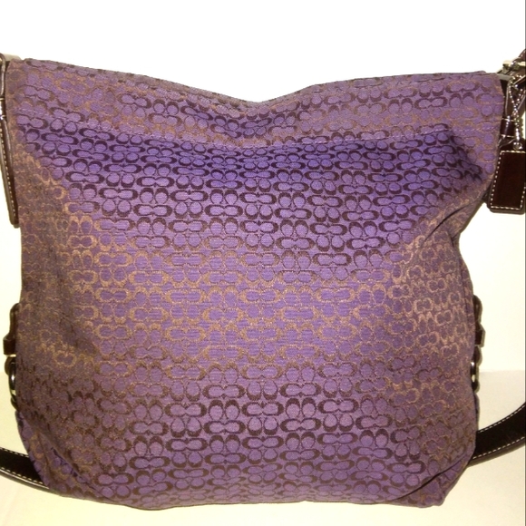 MUST SEE☆Brand New☆COACH 4CM Signature Purple Convertible Duffle Crossbody☆HTF … - Picture 14 of 16